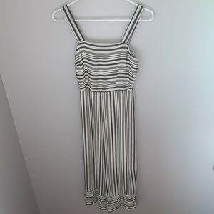 White & Black ankle length jumpsuit